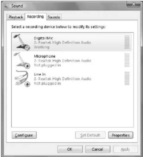 MEDION Akoya P6815 - Setting the Recording Level - 1