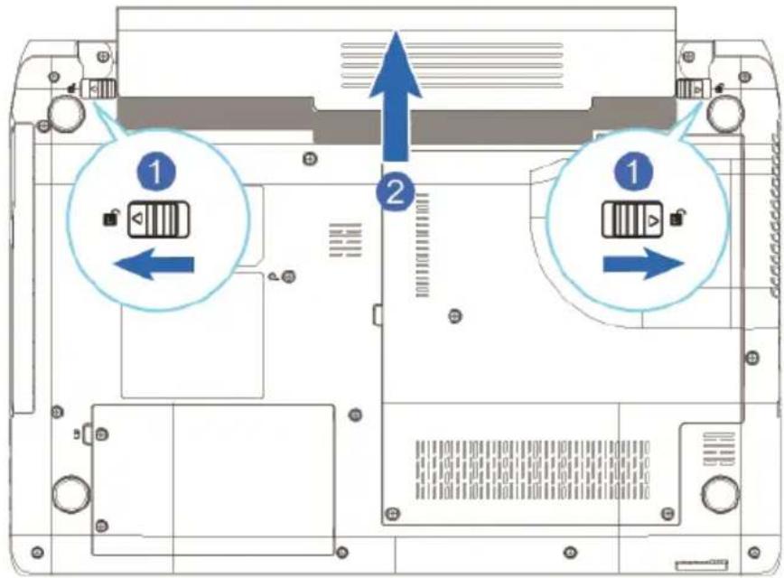 MEDION Akoya P6637 MD 98293 - Removing the Battery - 1