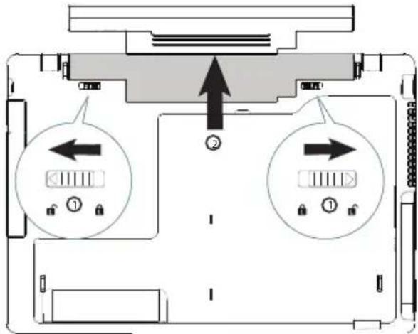 MEDION Akoya E6239 MD98717 - Removing the Battery - 1