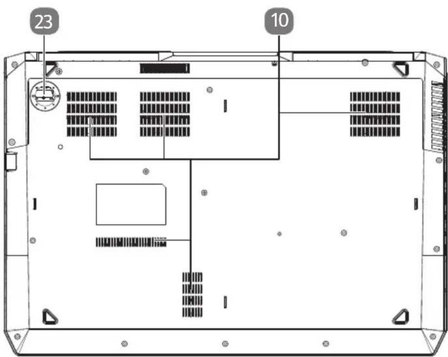 MEDION Erazer X7841 MD 99735 - Unterseite - 1