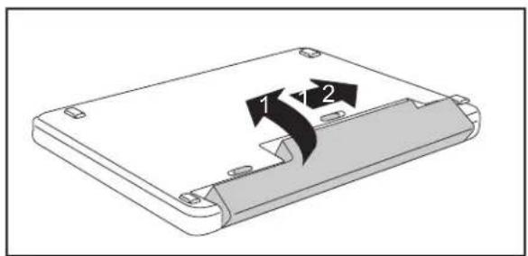 FUJITSU SIEMENS ESPRIMO Mobile U9200 - Insertingthebattery - 1