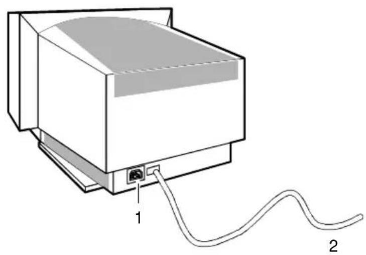 FUJITSU 154V - Anschließen des Bildschirms - 2