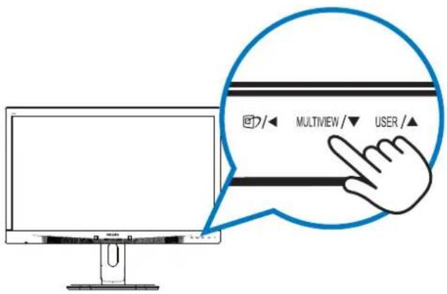 PHILIPS 272S4 - Wie aktiviere ich MultiView per Schnelltaste? - 1