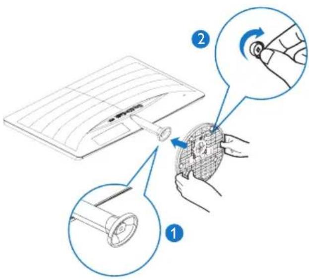 PHILIPS 247E6 - Basisständer anbringen - 2