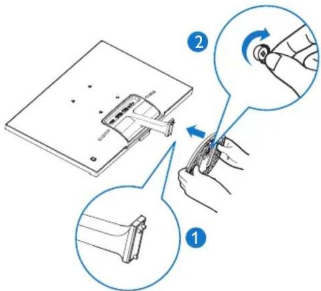 PHILIPS 227E7 - Basisständer anbringen - 2
