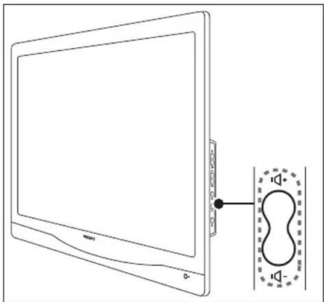 PHILIPS 221TE4L - Lautstärke einstellen - 2