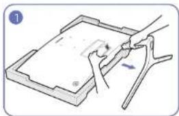 SAMSUNG C24F394FH - Entfernen des Standfußes (C24F396FH\* / C27F396FH\* / C27F398FW\* / C32F395FW\*) - 1