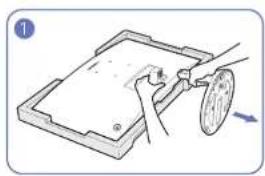 SAMSUNG SyncMaster C27F396FH - Entfernen des Standfußes (C22F390FH\* / C22F392FH\* / C24F390FH\* / C24F392FH\* / C24F394FH\* / C24F399FH\* / C27F390FH\* / C27F391FH\* / C32F391FW\*) - 1