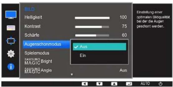 SAMSUNG SyncMaster S27E450D - Konfigurieren von Augenschonmodus - 2