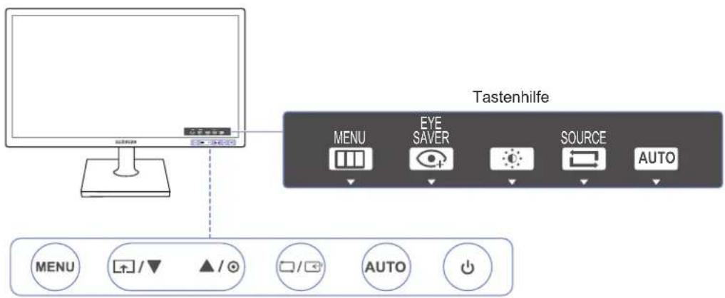 SAMSUNG SyncMaster S19E200NY - Tasten auf Vorderseite (Serie SE200) - 2
