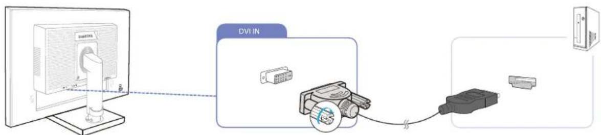 SAMSUNG SyncMaster S19E200NY - Anschließen mit einem DVI-HDMI-Kabel - 3