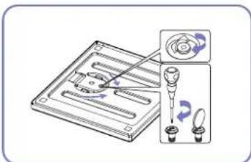SAMSUNG SyncMaster S19E200NY - Befestigen des Standfußes (Serie SE450, SE650) - 4