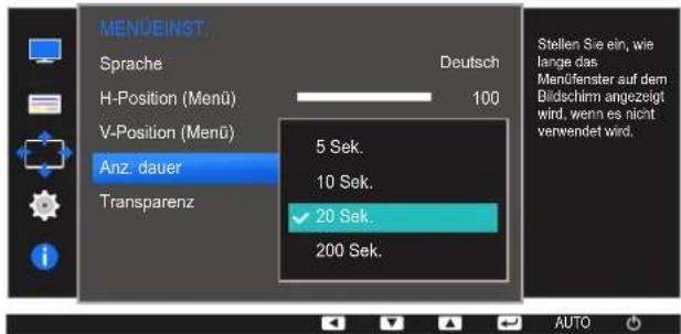 SAMSUNG SyncMaster S19E200NY - Konfigurieren von Anz. dauer - 1