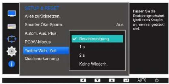 SAMSUNG SyncMaster S19E200NY - Konfigurieren von Tasten-Wdh.-Zeit - 2