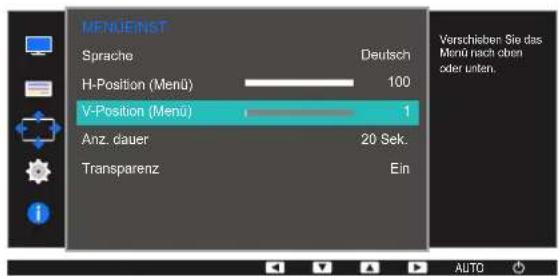 SAMSUNG SyncMaster S19E200NY - Konfigurieren von H-Position (Menü) und V-Position (Menü) - 2