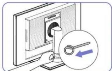 SAMSUNG SyncMaster S19E200BR - Befestigen des Standfußes (Serie SE450, SE650) - 6