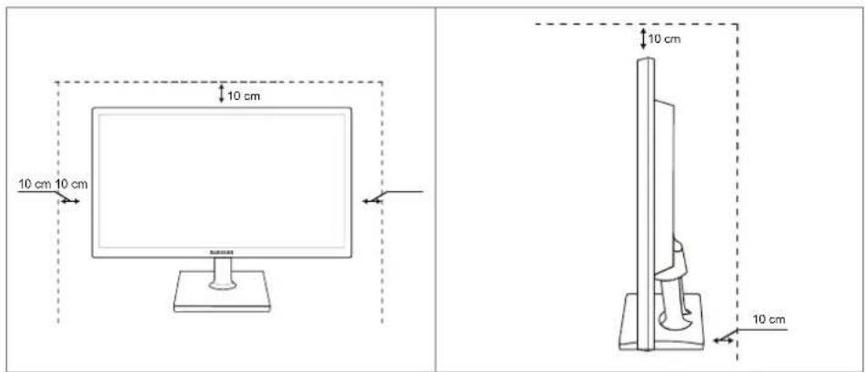 SAMSUNG SyncMaster S19E200BR - Absichern des Einbaubereichs - 2