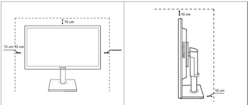 SAMSUNG SyncMaster S19E200BR - Absichern des Einbaubereichs - 3