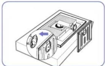 SAMSUNG SyncMaster S19E200BR - Befestigen des Standfußes (Serie SE450, SE650) - 3