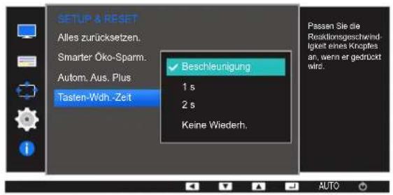 SAMSUNG SyncMaster S19E200BR - Konfigurieren von Tasten-Wdh.-Zeit - 1