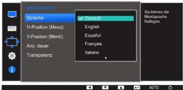 SAMSUNG SyncMaster S19E200BR - Ändern der Sprache - 1