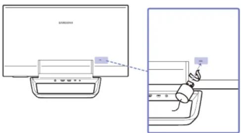 SAMSUNG SyncMaster S24C770T - So schließen Sie die Verriegelung für den Diebstahlschutz ab: - 1