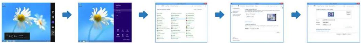 SAMSUNG SyncMaster S24C770T - Ändern der Auflösung unter Windows 8 - 1
