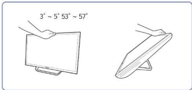 SAMSUNG SyncMaster S24C770T - Ändern der Geräteneigung - 1