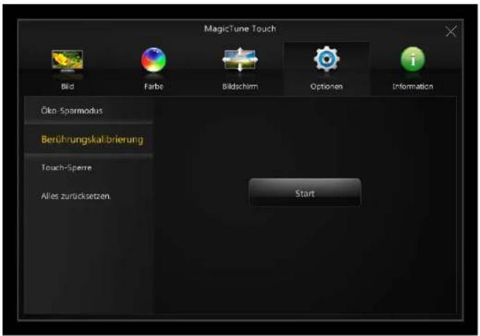 SAMSUNG SyncMaster S24C770T - Zugreifen auf das Kalibrierungsmenü von MagicTune Touch - 1