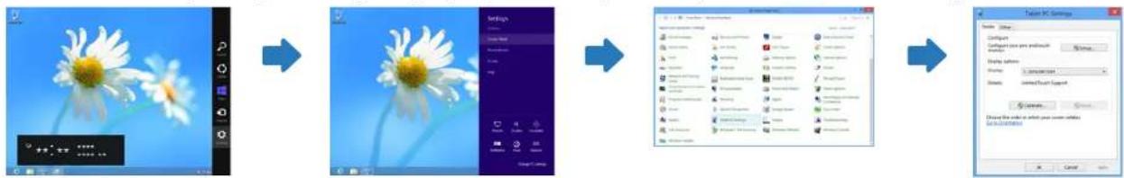 SAMSUNG SyncMaster S24C770T - Zugriff über Tablet PC-Einstellungen unter Windows 8 - 1