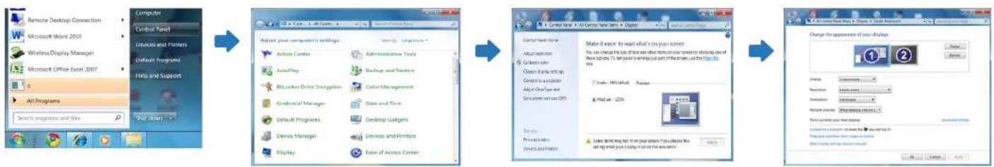 SAMSUNG SyncMaster S24C770T - Ändern der Auflösung unter Windows 7 - 1
