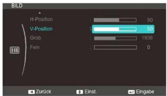 SAMSUNG SyncMaster S24C350HL - Konfigurieren von H-Position und V-Position - 2