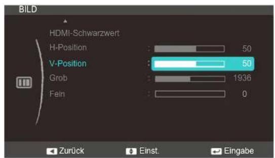SAMSUNG SyncMaster S24C350HL - Konfigurieren von H-Position und V-Position - 2