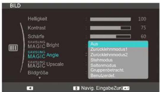 SAMSUNG SyncMaster S24C350HL - Konfigurieren von SAMSUNG MAGIC Angle - 1