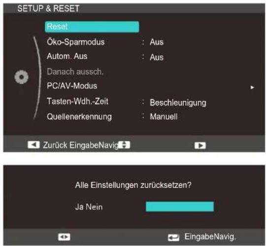 SAMSUNG SyncMaster S24C350HL - Initialisieren von Einstellungen Reset - 1