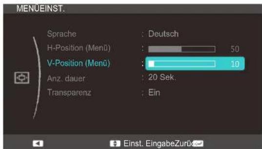 SAMSUNG SyncMaster S24C350HL - Konfigurieren von H-Position (Menü) und V-Position (Menü) - 2