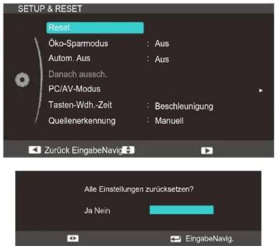 SAMSUNG SyncMaster S24C350HL - Initialisieren von Einstellungen Reset - 1