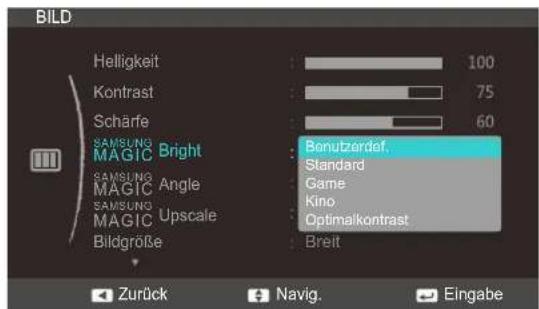 SAMSUNG SyncMaster S24C350HL - Konfigurieren von SAMSUNG MAGIC Bright - 1