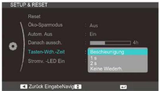 SAMSUNG SyncMaster S24C350HL - Konfigurieren von Tasten-Wdh.-Zeit - 1