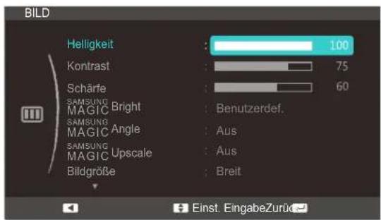 SAMSUNG SyncMaster S24C350HL - Einstellen der Helligkeit - 1