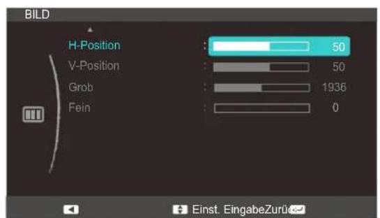 SAMSUNG SyncMaster S24C340HL - Konfigurieren von H-Position und V-Position - 1