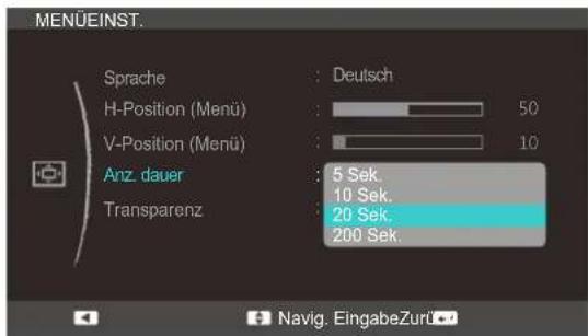 SAMSUNG SyncMaster S24C340HL - Konfigurieren von Anz. dauer - 1