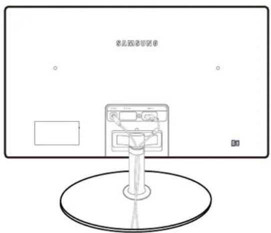 SAMSUNG SyncMaster S23C350B - Aufwickeln der angeschlossenen Kabel - 1