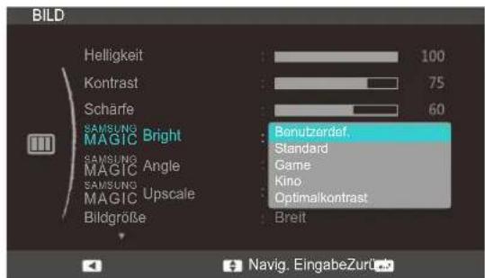 SAMSUNG SyncMaster S23C350B - Konfigurieren von SAMSUNG MAGIC Bright - 1