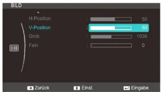SAMSUNG SyncMaster S23C350B - Konfigurieren von H-Position und V-Position - 2