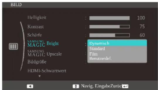 SAMSUNG SyncMaster S23C570H - Konfigurieren von SAMSUNG MAGIC Bright - 2