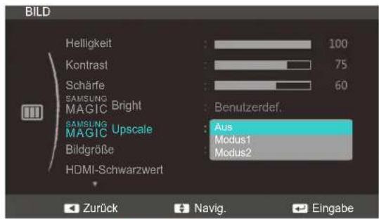 SAMSUNG SyncMaster S23C570H - Konfigurieren von SAMSUNG MAGIC Upscale - 1