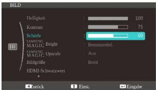 SAMSUNG SyncMaster S23C570H - Konfigurieren von Schärfe - 1