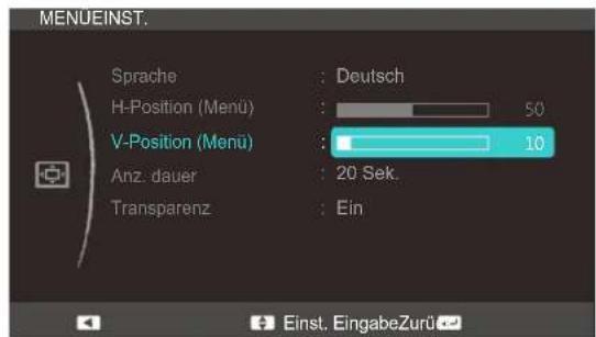SAMSUNG SyncMaster S23C570H - Konfigurieren von H-Position (Menü) und V-Position (Menü) - 2
