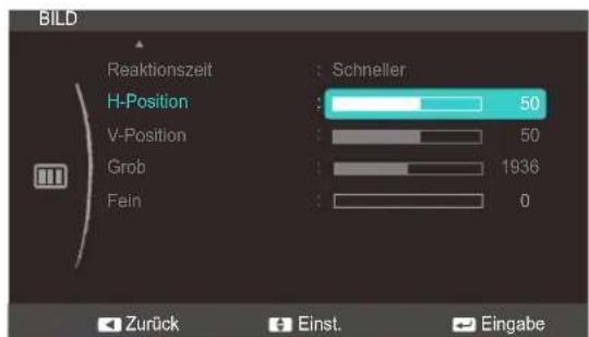 SAMSUNG SyncMaster S23C570H - Konfigurieren von H-Position und V-Position - 1